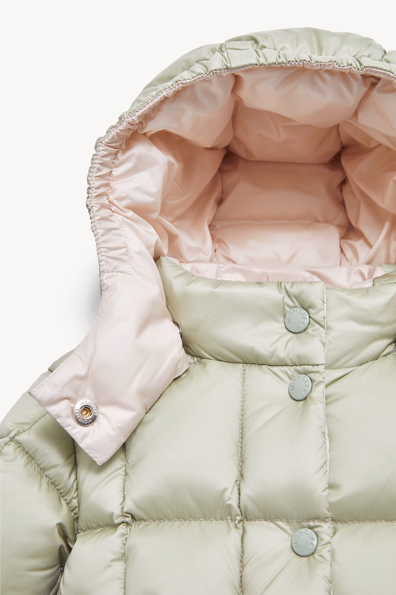 Parana Hooded Down Jacket Girl Light Green Moncler 2